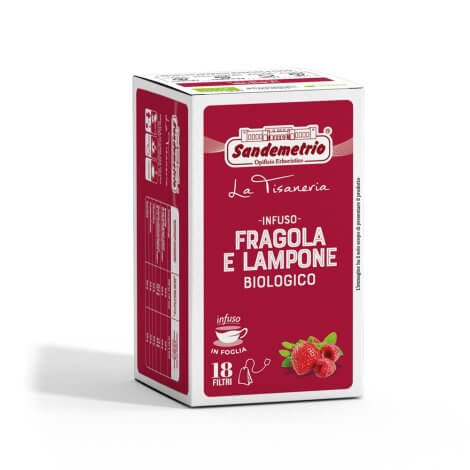 Infusions Herbes BIO Fraise et Framboise Sandemetrio