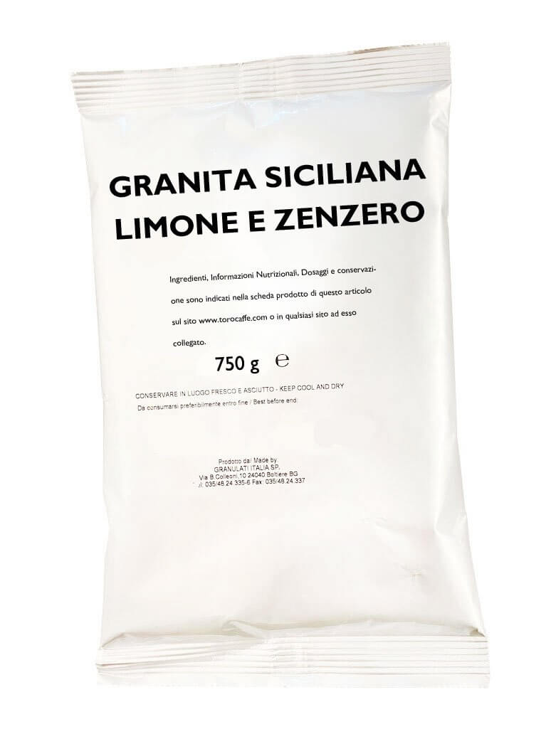 Granita Siciliana al Limone e Zenzero Toro Senza Glutine